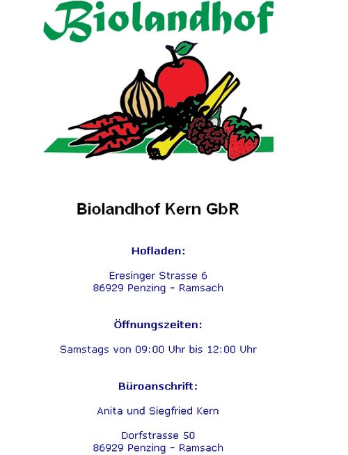 Biolandhof Kern Ramsach