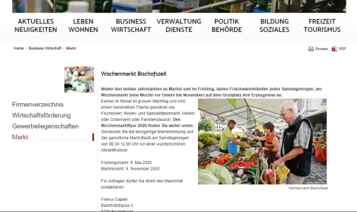 Wochenmarkt Bischofszell Bischofszell