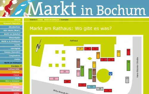 Wochenmarkt Rathausmarkt Bochum