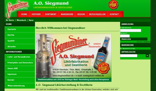 A.O. Siegmund Liköre & Destillerie - Werksverkauf Oberhain