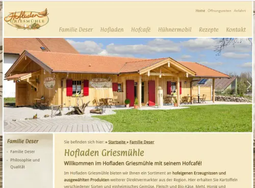 Hofladen und Hofcafé Griesmühle Burgkirchen - Griesmühle