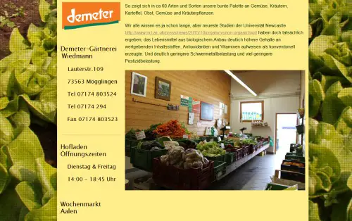 Demeter-Gärtnerei Wiedmann Mögglingen
