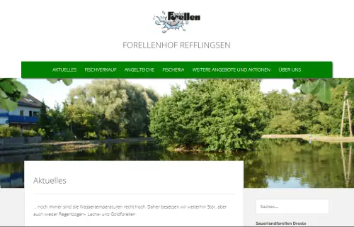 Sauerland-Forellen Droste - Forellenhof Iserlohn - Refflingsen