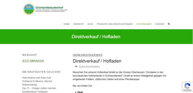 Hofladen Grünlandstaudenhof Hühnerhof Oberhausen
