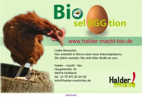Halder macht Bio / Bio-Eier Hoßkirch
