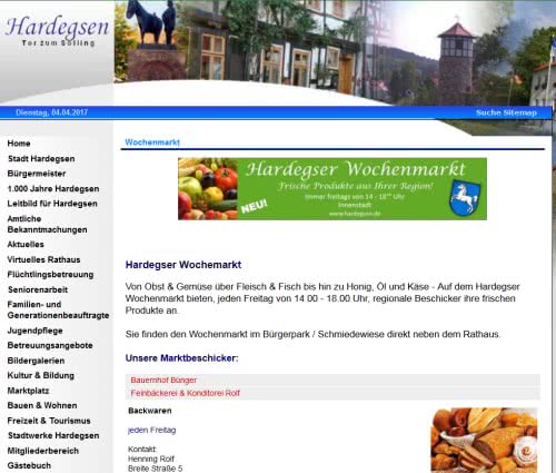 Wochenmarkt Hardegsen Hardegsen