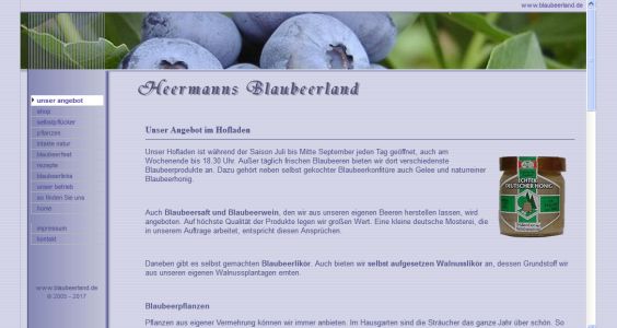 Heermanns Blaubeerland - Spezialzucht für Heidelbeeren Grethem