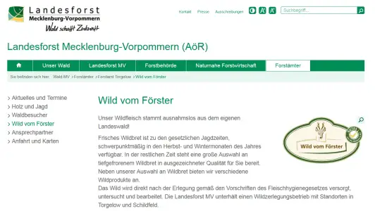 Forstamt Torgelow Hofladen Torgelow