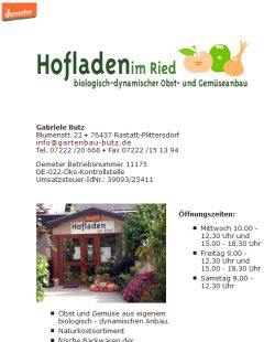 Hofladen im Ried Rastatt-Plittersdorf