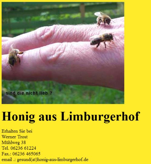Honig aus Limburgerhof  Limburgerhof