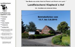 Landfleischerei Overgünne - Klapheck's Hof Bottrop-Kirchhellen