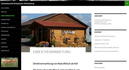 Limousin-Zucht und Hofladen Dresemann Tecklenburg