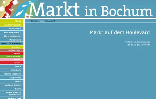 Markt auf dem Boulevard Bochum Bochum