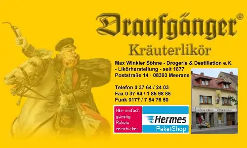 Drogerie Max Winkler & Söhne - "Draufgänger" Tropfen  Meerane