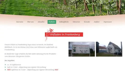 Meissner Obstgarten Geisler Frankenberg-Mühlbach Frankenberg