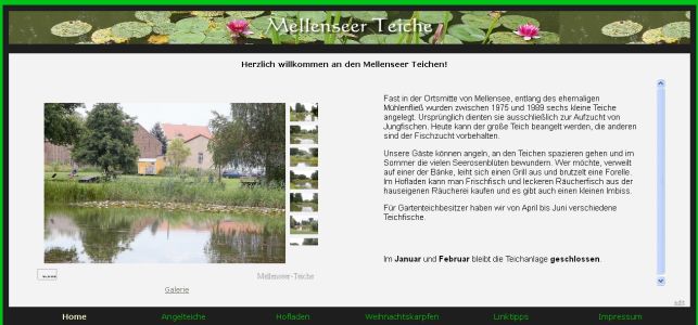 Mellenseer Teiche - Fischerei Ringpfeil  Am Mellensee - Mellensee