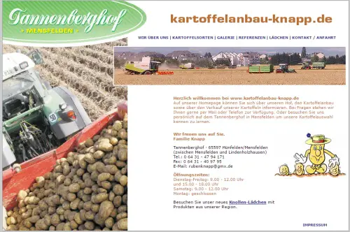 Knollen-Lädchen - Kartoffelanbau Knapp Hünfelden - Mensfelden