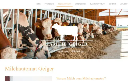 Milchautomat Familie Geiger Bietigheim-Bissingen