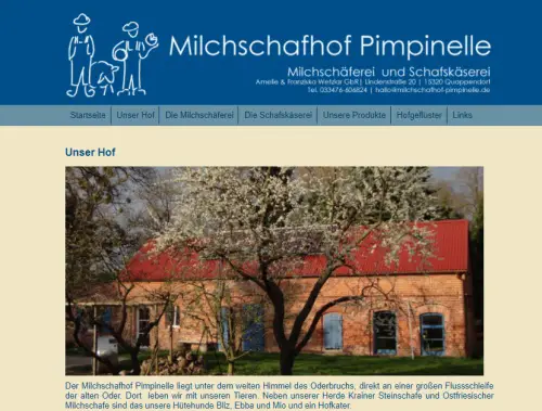 Milchschafhof Pimpinelle − Milchschäferei und Schafskäserei Neuhardenberg / OT Quappendorf