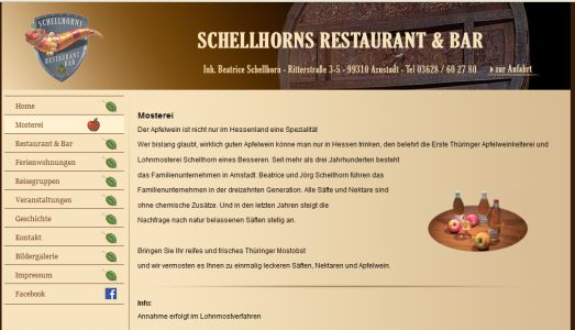 Mosterei - Schellhorns Restaurant & Bar Arnstadt