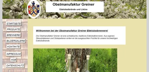 Obstmanufaktur Greiner Edelobstbrennerei Heidenheim an der Brenz