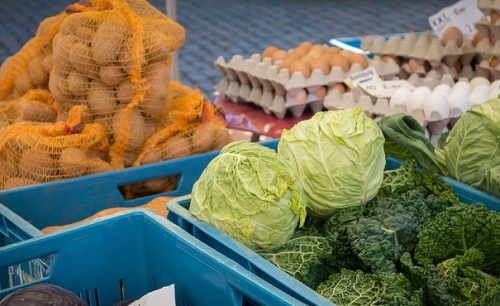 Wochenmarkt Bergedorf Edith-Stein-Platz Hamburg