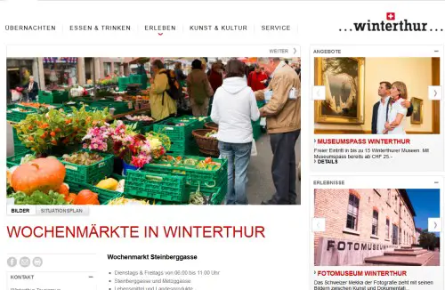 Wochenmarkt Winterthur - Samstigmärt Obertor Winterthur