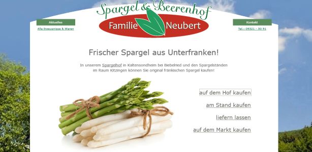 Spargelhof / Beerenhof Neubert Biebelried - Kaltensondheim