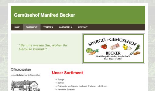 Spargel- und Gemüsehof Becker Heidelberg