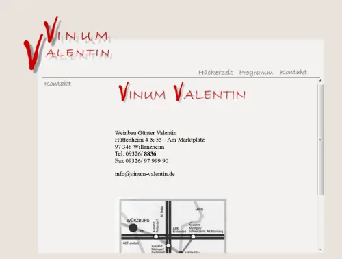 Vinum Valentin  Willanzheim OT Hüttenheim