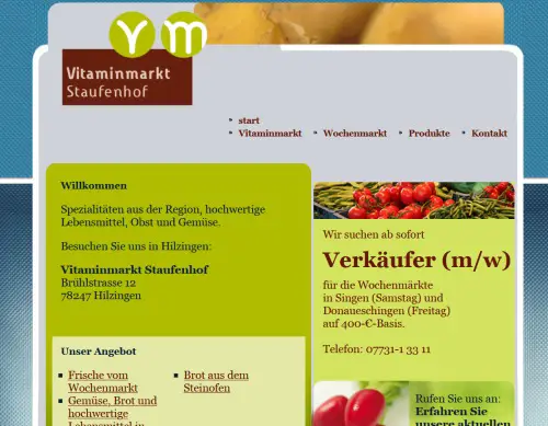 Vitaminmarkt Staufenhof  Hilzingen