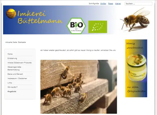 Bio-Imkerei Büttelmann Vorwerk