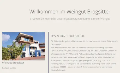 Brogsitter Weingut und Sektkellerei Grafschaft OT Gelsdorf