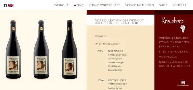 Weingut H. J. Kreuzberg Dernau (Ahr)