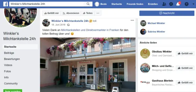 Familie Winkler  Milchautomat u. Warenautomat  Rohr