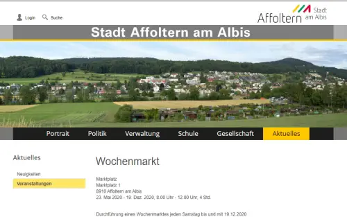 Wochenmarkt Affoltern am Albis Affoltern am Albis