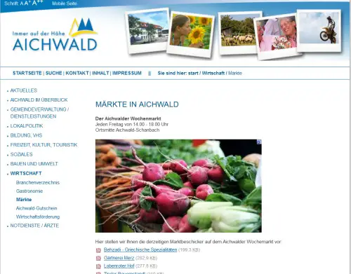 Aichwalder Wochenmarkt in Schanbach Aichwald-Schanbach