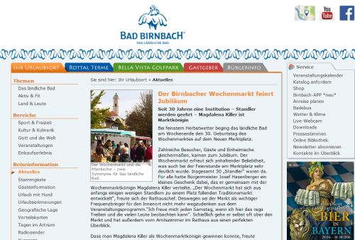 Wochenmarkt  Bad Birnbach  Bad Birnbach