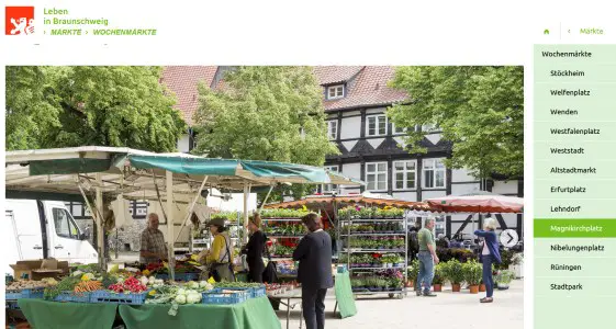 Wochenmarkt Magnikirchplatz Braunschweig