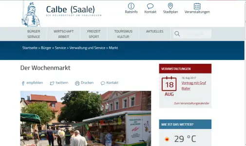 Wochenmarkt in Calbe Calbe