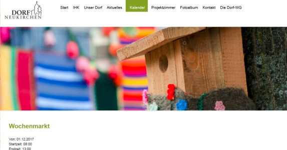 Wochenmarkt im Dorf Neukirchen Neukirchen