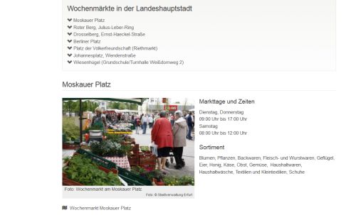 Wochenmarkt Erfurt - Moskauer Platz Erfurt