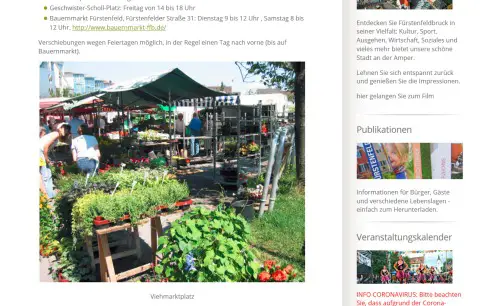 Wochenmarkt Viehmarktplatz (Fürstenfeldbruck) Fürstenfeldbruck