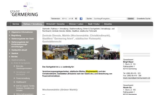 Wochenmarkt Germering - Marktplatz Germering