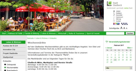 Wochenmarkt Gladbeck - Brauck Gladbeck-Brauck