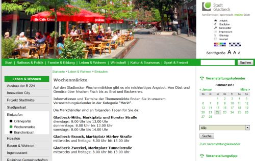 Wochenmarkt Gladbeck - Zweckel Gladbeck-Zweckel