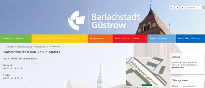 Wochenmarkt Güstrow -  Südstadt Güstrow