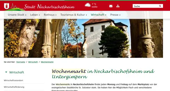 Wochenmarkt Neckarbischofsheim Neckarbischofsheim