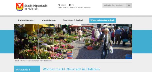 Wochenmarkt Neustadt in Holstein Neustadt in Holstein