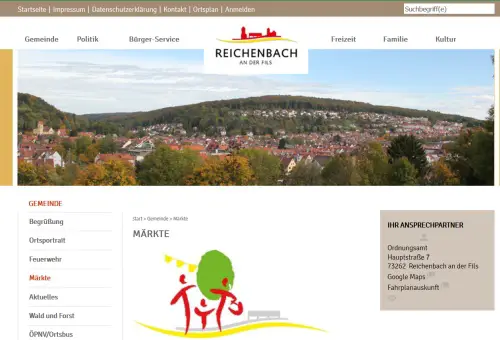 Wochenmarkt Reichenbach  Reichenbach an der Fils